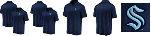 Fanatics Men's Navy Seattle Kraken Primary Logo Polo Shirt